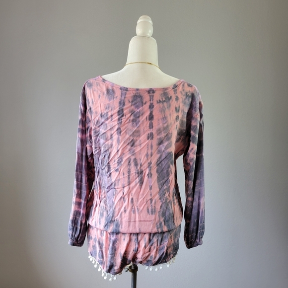 TIARE HAWAII // ltd ed kalani lace-up rope tassel plunge pom pom trim romper - Picture 12 of 15